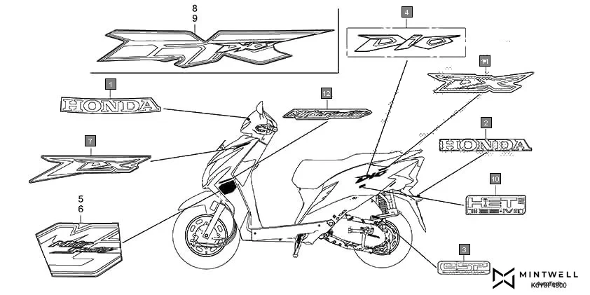 F-48 MARK diagram showing 86170-K0L-D00