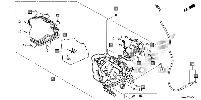 F-2 METER(1) diagram showing 91352-GAZ-930