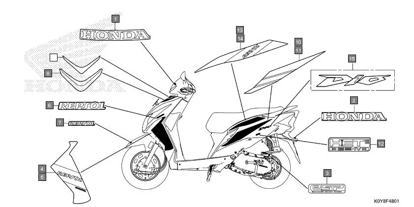F-48-1 MARK(SCV110F-3ID) diagram showing 86648-K0Y-D70ZA