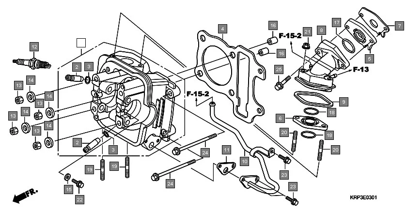 E-3-1 CYLINDER HEAD(SCV110GA,C,D,FD)