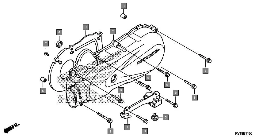 E-11 LEFT CRANKCASE COVER