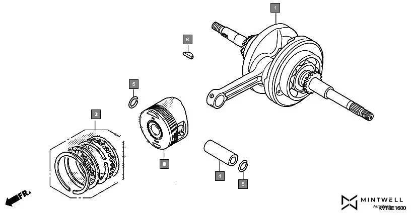 E-16 CRANKSHAFT/PISTON