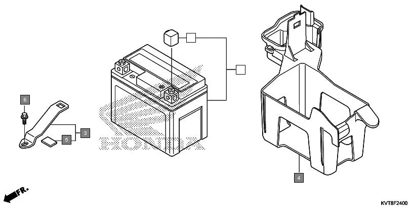 F-24 BATTERY assembly diagram for HONDA Aviator SCV110GFF