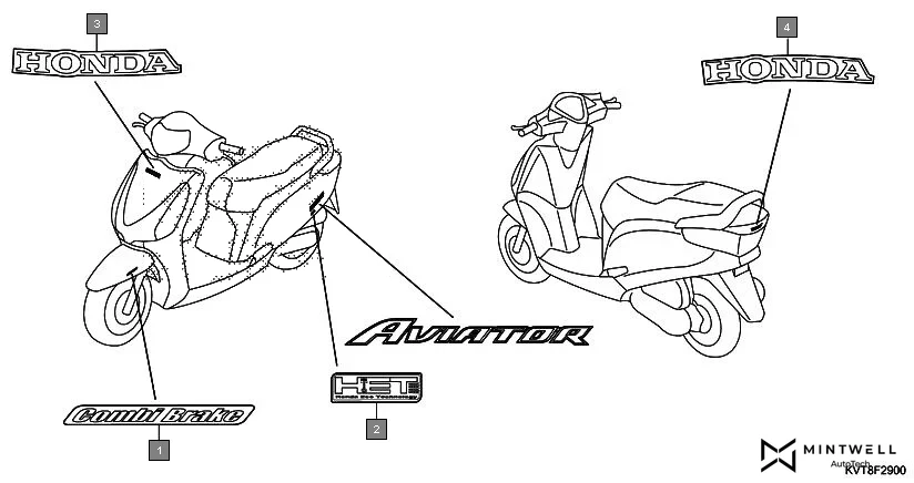 F-29 MARK assembly diagram for HONDA Aviator SCV110GFF
