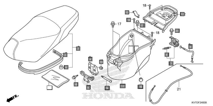 F-24 SEAT/LUGGAGE BOX diagram showing 77236-GBL-000