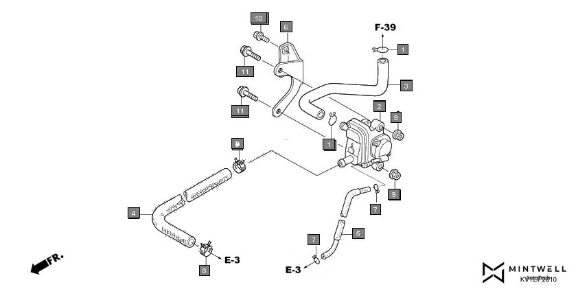 F-28-10 AIR SUCTION VALVE assembly diagram for HONDA Aviator SCV110GK