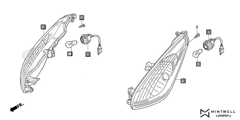 F-37-10 FRONT WINKER assembly diagram for HONDA Aviator SCV110GK