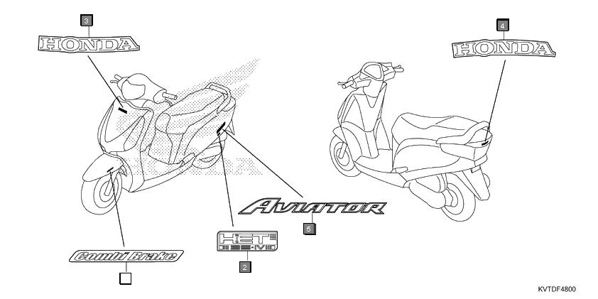 F-48 MARK assembly diagram for HONDA Aviator SCV110GK