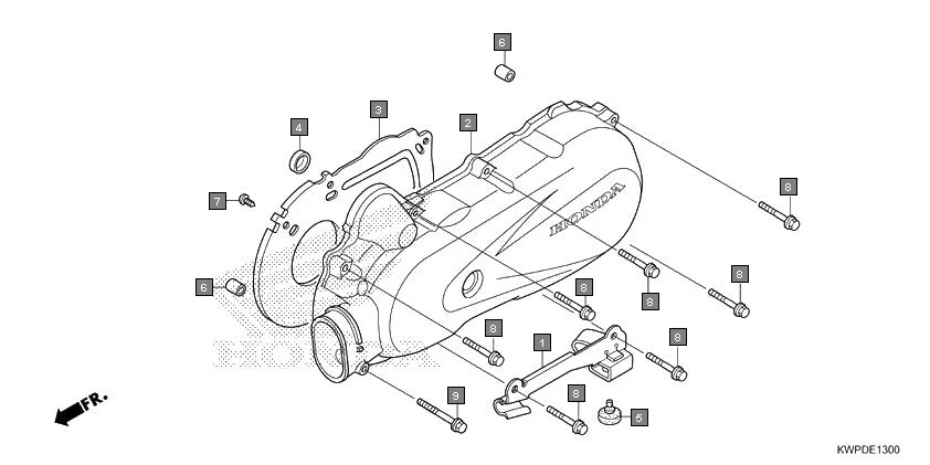E-13 LEFT CRANKCASE COVER