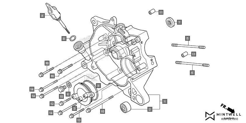 E-19-10 RIGHT CRANKCASE