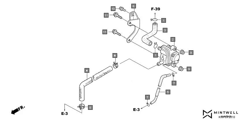 F-28-10 AIR SUCTION VALVE assembly diagram for HONDA Activa SCV110H