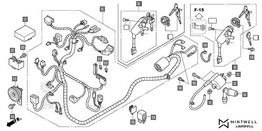 F-41 WIRE HARNESS assembly diagram for HONDA Activa SCV110H