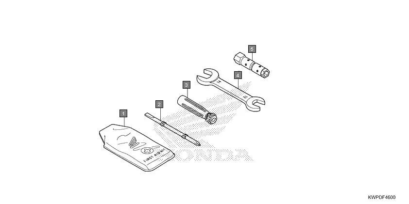 F-46 TOOL assembly diagram for HONDA Activa SCV110H