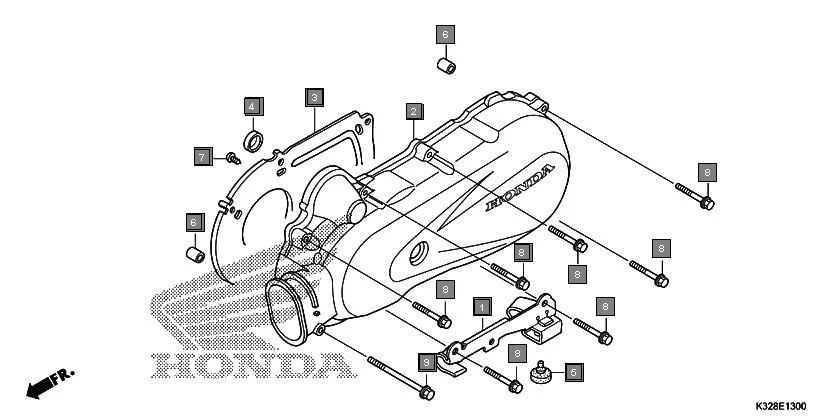 E-13 LEFT CRANKCASE COVER
