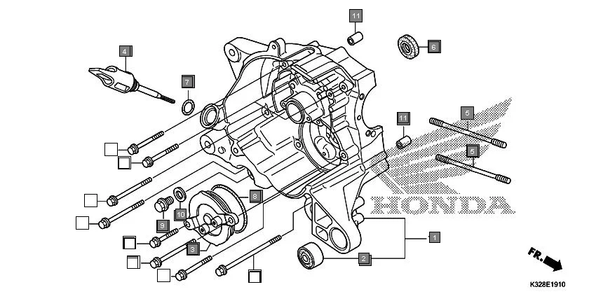 E-19-10 RIGHT CRANKCASE