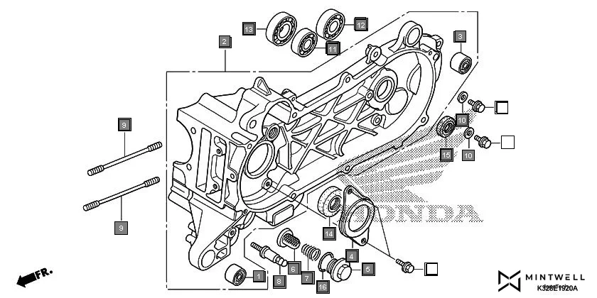 E-19-20 LEFT CRANKCASE