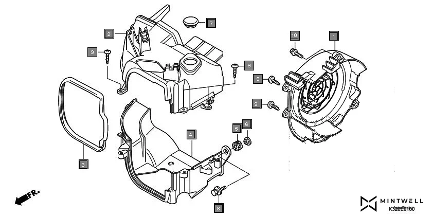 E-1 SHROUD/FAN COVER