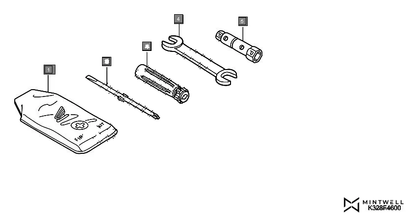 F-46 TOOLS assembly diagram for HONDA Activa i SCV110HH