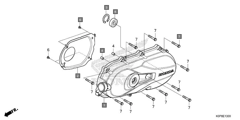 E-13 LEFT SIDE COVER