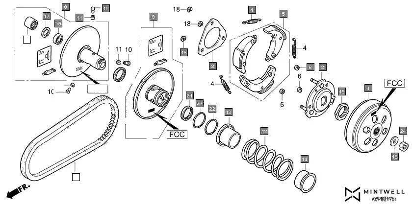 E-17-1 DRIVEN FACE(F.C.C.)