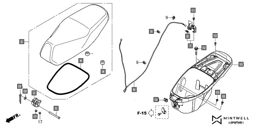 F-24-1 SEAT/LUGGAGE BOX(SCV110N) diagram showing 94050-06000