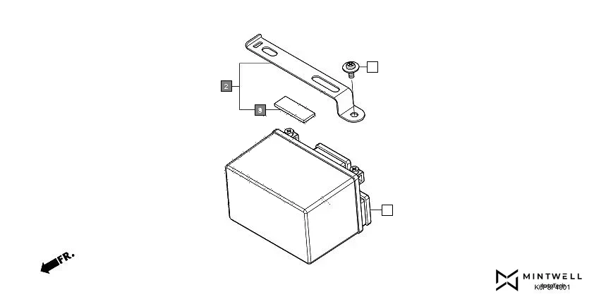 F-40-1 BATTERY(SCV110N,P) assembly diagram for HONDA Activa SCV110P/SR
