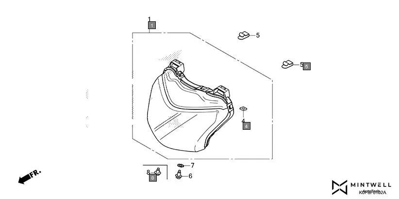 F-1-2 HEADLIGHT(3) assembly diagram for HONDA Activa SCV110T