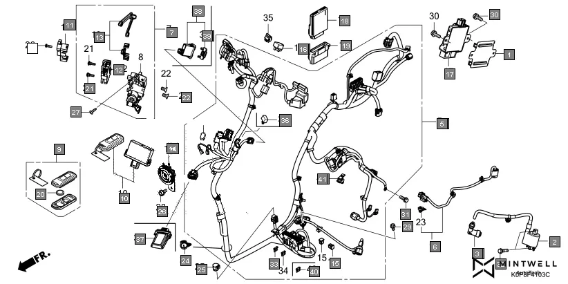 F-41-3 WIRE HARNESS(4) assembly diagram for HONDA Activa SCV110S