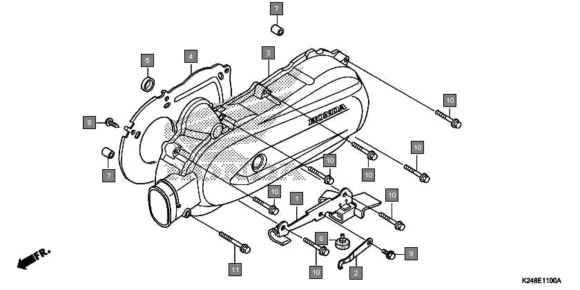 E-11 LEFT CRANKCASE COVER