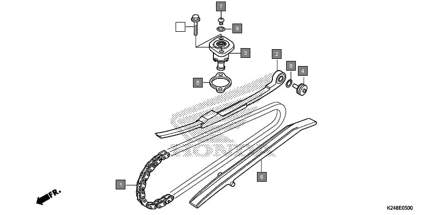 E-5 CAM CHAIN/TENSIONER