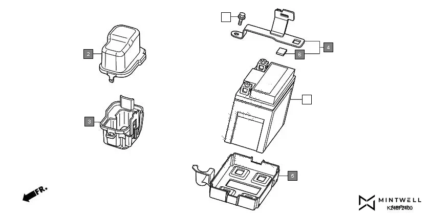 F-24 BATTERY diagram showing 50386-K24-900