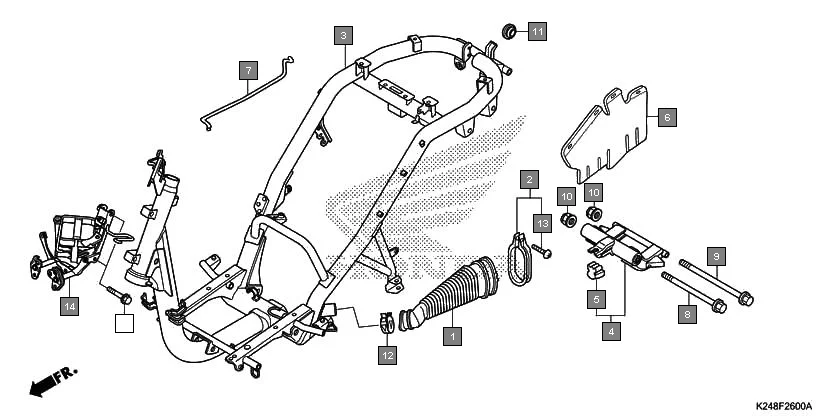 F-26 FRAME BODY diagram showing 50100-K24-P10ZZ