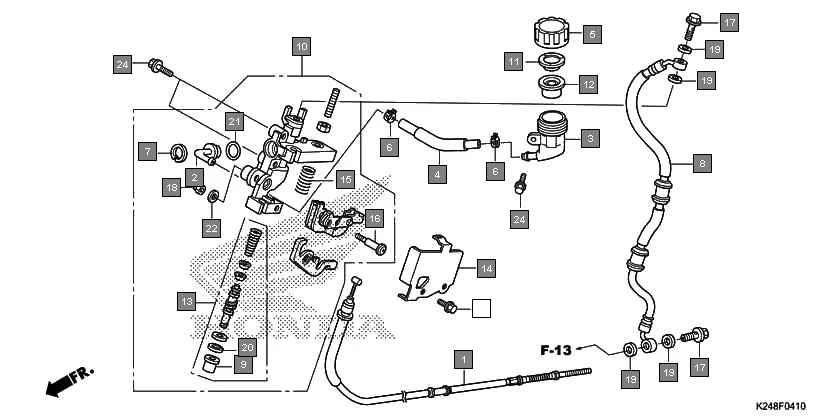 F-4-10 BRAKE MASTER CYLINDER(CBS) diagram showing 90545-300-000