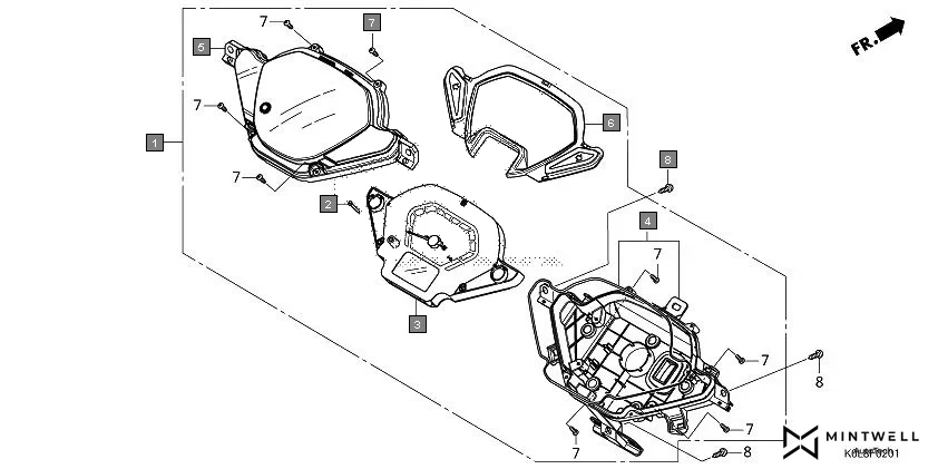 F-2-1 METER(2ID,3ID,5ID,6ID,7ID,8ID) assembly diagram for HONDA Activa125 SCV125FP