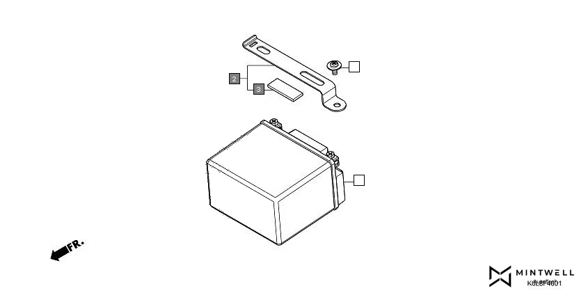 F-40-1 BATTERY(SCV125N) assembly diagram for HONDA Activa125 SCV125N