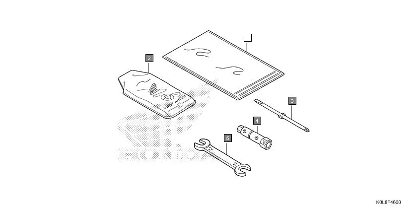 F-46 TOOL assembly diagram for HONDA Activa125 SCV125L