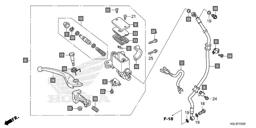 F-5 FRONT BRAKE MASTER CYLINDER