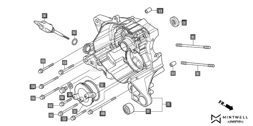 E-19-10 RIGHT CRANKCASE