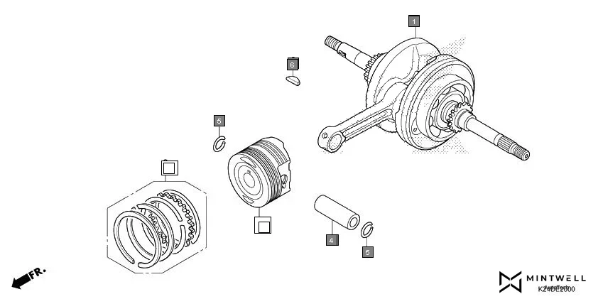 E-20 CRANKSHAFT/PISTON