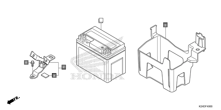 F-40 BATTERY assembly diagram for HONDA Activa125 SCV125K