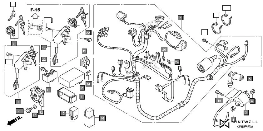 F-41 WIRE HARNESS diagram showing 95701-08012-00