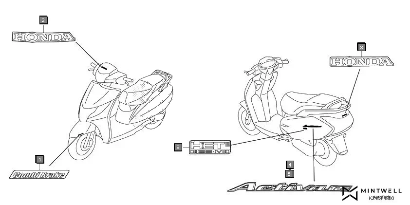 F-48 MARK diagram showing 86102-K24-G00ZA