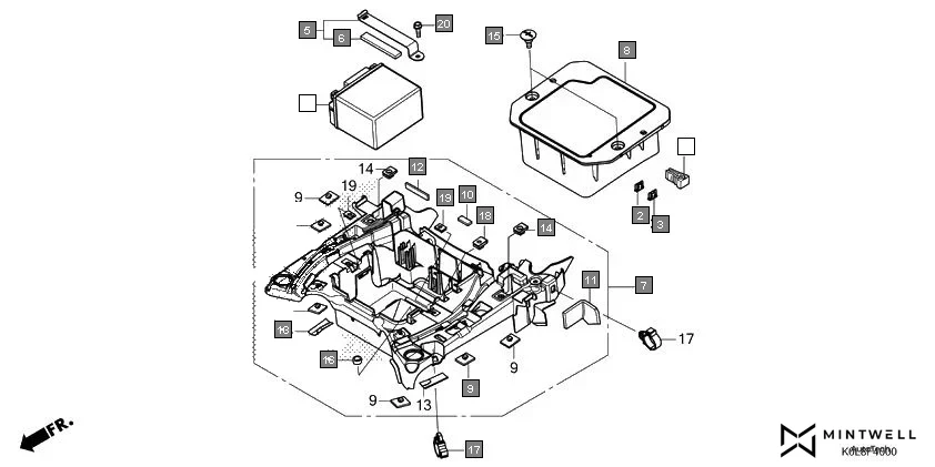 F-40 BATTERY/BATTERY BOX diagram showing 90652-K0J-N01