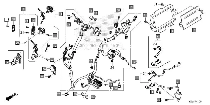 F-41 WIRE HARNESS assembly diagram for HONDA Activa125 SCV125L