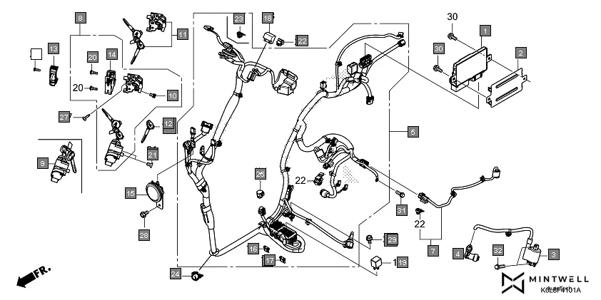 F-41-1 WIRE HARNESS(SCV125N) diagram showing 91535-TA0-003