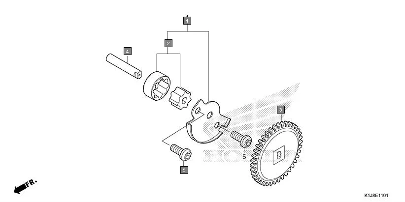 E-11-1 OIL PUMP(SCV125SR/SBR)