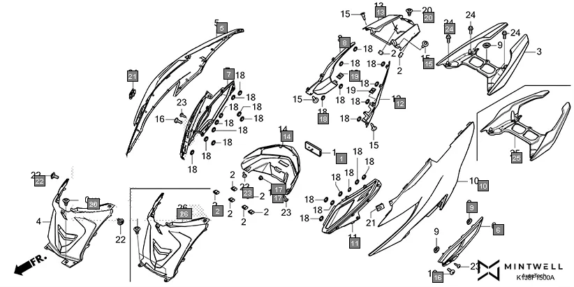 F-15 BODY COVER diagram showing 83750-K1J-D00ZA