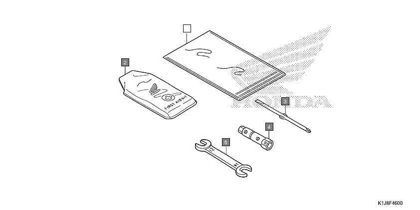 F-46 TOOL assembly diagram for HONDA GRAZIA SCV125SN