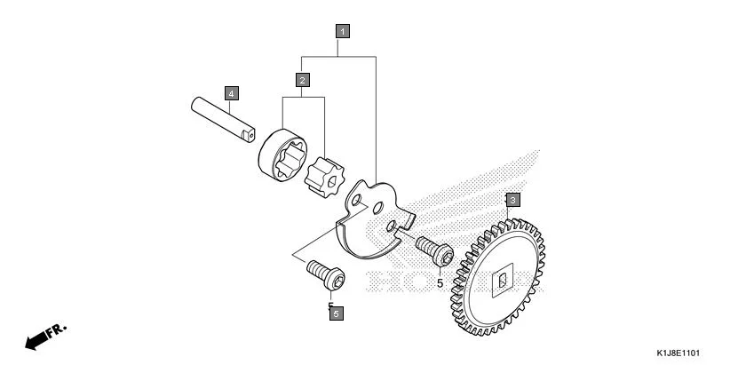 E-11-1 OIL PUMP(SCV125SR,T/SBR,T)
