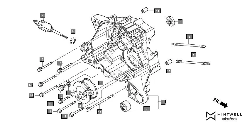 E-19-10 RIGHT CRANKCASE